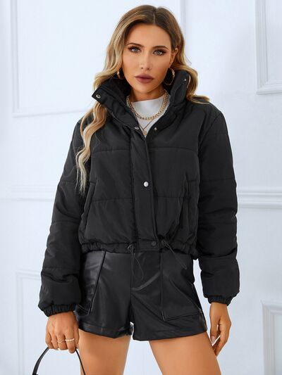 Snug Winter Coat with Snap and Zip